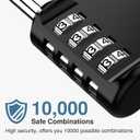 Puroma 10 Pack Combination Lock for Locker 4 Digit Outdoor Waterproof Padlock for School, Gym, Sports, Fence, Toolbox, Gate, Case, Outdoor, Hasp Storage, Cabinets (Black)