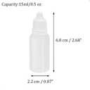 Nicunom 100 Pcs Plastic Dropper Bottle, 15ml Empty Squeezable Dropper Bottles Portable Eye Liquid Dropper Bottle LDPE with Childproof Cap