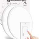 2Pack 16 Inch Dimmable LED Flush Mount Ceiling Light Panel,32W 3480LM,3000K/4000K/6000K CCT Selectable,Ultra Thin Round Black Ceiling Light Fixture for Hallway Kitchen Bedroom Home Office Bathroom (White)