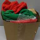 Suhine 12 Pcs Women Christmas Elf Costume Santa's Helpers Dress Outfit Elf Hat Bells Ears Shoes Xmas Fancy for Party