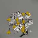 ZRFCXE Window Locks, 11 Pack Sliding Window Locks with Key for Vertical & Horizontal Sliding Windows Doors, Easv to Install, Adjustable Security Window Lock for Patio Bedroom Home and Office (Silver)