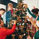 Zhengmy 24 Pcs Long Velvet Bows Glitter Christmas Ornaments Vintage Large Velvet Glitter Christmas Swag Staircase Wreath Tree Topper Bows Large Bow for Outdoor, 6.3 x 12 Inch(Orange)