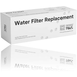 Smart Cat Water Fountain Filters, 6 Filters and 6 Sponges, Compatible with 2.2L/74oz, Automatic Pet Water Dispenser Filter Replacement, Adjustable Pet Fountain Filters