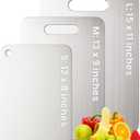 Titanium Cutting Board Set of 3, 100% Pure Titanium Chopping Board for Kitchen, Hygiene & Durability Double Sided Cutting Board, Non toxic 3Pcs Chopping Board, Dishwasher Safe (S+M+L)
