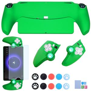 EIELST Designed for Sony Playstation Portal Remote Player Case - [10 FT Military Grade Drop Protection] [with PS5 Portal Screen Protector] Protective Shell Cover Case for PS Portal - Brilliant Green