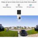 ANSQUE Security Cameras Wireless Outdoor Home System, 4 Camera Kit, No Subscription Fees, Solar Powered, Local Storage, 365-Day Battery Life, 360PTZ Surveillance, Auto Tracking, 2K Color Night Vision