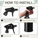 Honeydak 3 Pack Plastic Spray Bottles Black 17 oz Heavy Duty Opaque Spray Bottles UV Light Blocking Refillable Reusable Leak-proof Sprayers for Cleaning Solution Kitchen Garden Home Plant
