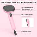 Aumuca Cat Brushes for Indoor Cats, Cat Hair Brush for Shedding, Cat Brush for Long or Short Haired Cats, Cat Grooming Deshedding Brush for Dog Kitten Horse Massage Removes Loose Fur
