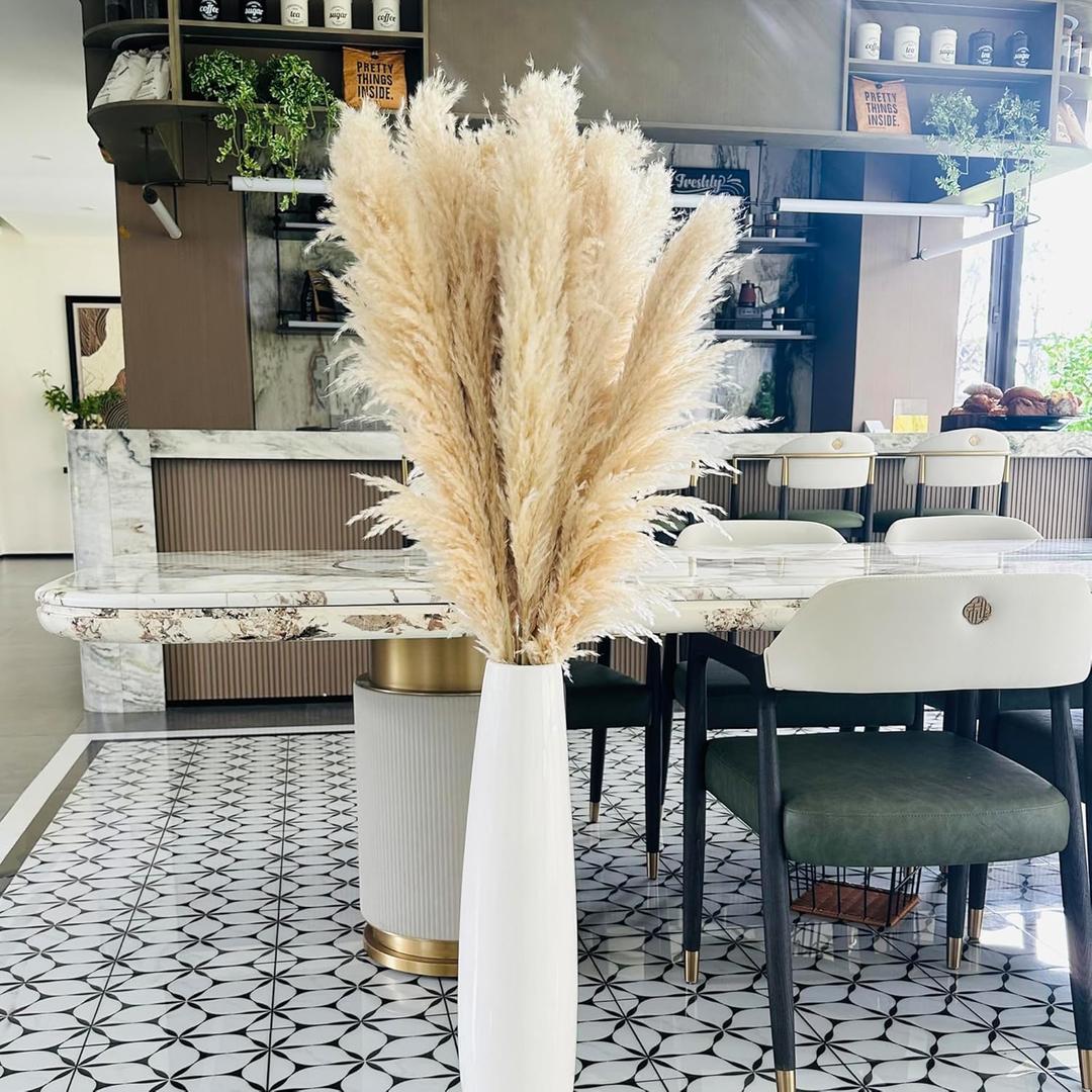 55" inch Scarcity Natural Pampas Grass Decor Tall, pompas Grass, Tall Pampas Grass for Wedding, Party, Farmhouse, Boho Home Decor