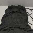 Swimsuit Cover Up Terry Cloth Strapless Dress Drawstring with Pockets, S