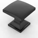 Amerdeco 10 Pack 1-1/3 Inch Matte Black Cabinet Knobs Single Hole Cabinet Pulls Dresser Knobs Round Drawer Knobs and Pulls for Bathroom Cabinets K0014