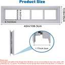 2PCS Garage Door Windows, 42"x13.8" Garage Door Windows Inserts with Plexy Glass, Replacement Vinyl Windows Inserts Kit for Exterior Garage Doors
