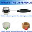 Tip-Toe Bath Tub Drain Trim Kit Set Assembly with Two-Hole Overflow Faceplate Stopper Plug Universal Fine Coarse Thread Screws Gasket Adapter for Bathroom Bathtub (Brushed Nickel)