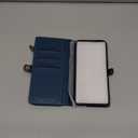 Defencase Compatible with iPhone 14 Pro Max Case Wallet with RFID Blocking Card Holder for Women Men, PU Leather Magnetic Snap Flip Zipper Strap Wallet Phone Case Fit for iPhone 14 Pro Max, Dark Blue