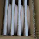 Famiware Saturn Dinnerware Sets, Plates and Bowls Sets for 4, 12 Pieces Stoneware Dish Set - Chip and Scratch Resistant, Microwave and Dishwasher Safe Tableware Set, Light Pink with Rim