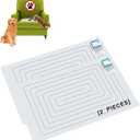 SEERWAY Scat Pet Shock Mat 2 Pieces, Shock Pads for Dogs and Cats Training Indoor, Electric Repellent Mat Keeps Pets Off Couch, Sofa, Countertop, 3 Modes, 2 Pieces Same Size, Battery Operated