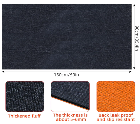 Bylion 3X5 FT Snow Blower Mat Thickened Snow Mats Absorbent Snow Blower Floor MatGarage Containment Mat Accessories for Snow