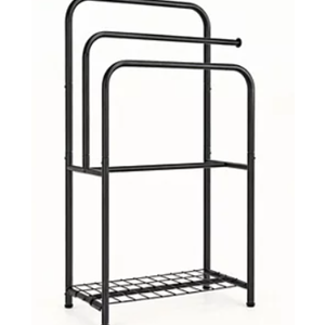 3-Tier Metal Towel Rack Freestanding with Storage Shelves