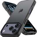 4 x PinLiSheng Matte Case for iPhone 17 Pro Max Case,Shockproof Protective Hard Back Slim Phone Case,Frosted Translucent Back Phone Cover, Anti-Fingerprint - Black