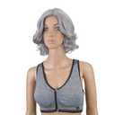 SiYi short roll silver gray wig old lady costume women and grandma art wig silver gray mother old lady play