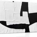 Abstract Painting Wall Art Bedroom Black and White Canvas Wall Art for Living Room Home Office Wall Decor Ready to Hang 20 x 40 Inch
