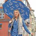 Totes Auto Reverse Close Windproof Stick Inbrella with Water Repellent Protection, One Size