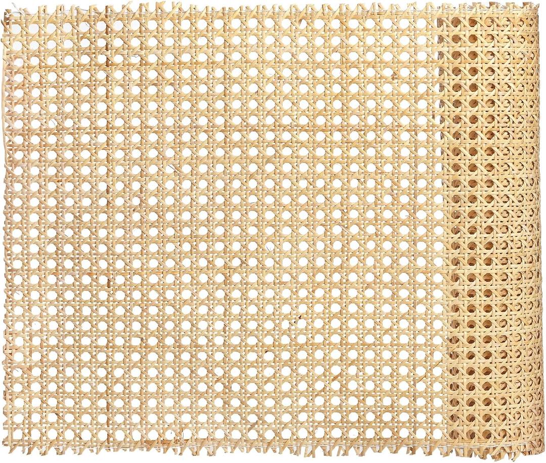Yarlung 14 Inch x 3.3 Feet Cane Webbing, Natural Rattan Webbing Roll for Caning Material Projects, Woven Open Mesh Cane Sheet for Chair, Cabinet, Furniture, DIY Crafts