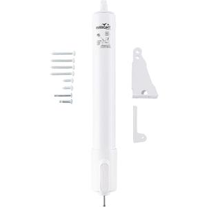 Wright Products Heavy Duty Pneumatic Screen & Storm Door Closer with EZ-Hold Adjustable Speed, Durable & Easy Install, for Out-Swinging Doors (Tranistional, White)