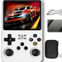 R36S Handheld Game Console 3.5-inch Retro Handheld Video Games Consoles Built-in Battery Portable Style Hand Held System White