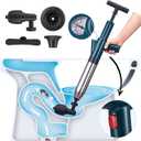 High Pressure Air Toilet Plunger, Plunge Blaster Unclogger Tool for Toilet clearning,Drain unclogging/Bathtub unclog,Remove Sewer Blockage (Standard, Green)