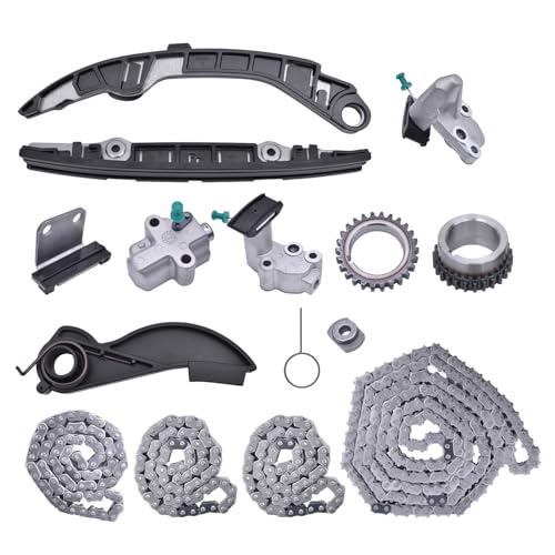 FuseRish Timing Chains Kit for VQ35DD Engine Compatible with Nissa-n Pathfinder 3.5L V6 2017-2024; Compatible with Infinit-i QX60 3.5L V6 2017-2024 Replace 130286KA0A, 130706KA1C, 150436KA0A