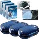 2 x Anti-freeze Electromagnetic Car Snow Removal Device, 2026 New Portable Solar Electromagnetic Molecular Interference Freeze and Snow Remover Instrument for Ice and Snow Scraping (dark blue, 3 PCS)