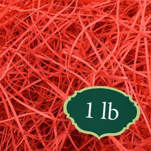 Arcadia Garden Products 1 lbs - Red Straight Shredded Color Paper Filler Box Stuffing for Gift Wrapping & Crafts, Basket Filling, Confetti, Packaging & Shipping - RPS01RD