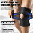 NEENCA Knee Brace for Knee Pain, Compression Knee Support with Air Mesh Fabric, Adjustable Knee Wrap with Side Stabilizers, Ultra-Soft Bandage for Elderly, Meniscus Tear, ACL, Arthritis Relief, Hiking