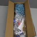 BLOSMON Small Christmas Tree with Lights: 2ft Mini Table Top Christmas Tree with 25 LEDs Timer Gold Ribbon Bow Reindeer for DIY- Lighted Artificial Xmas Trees for Home Office Desk