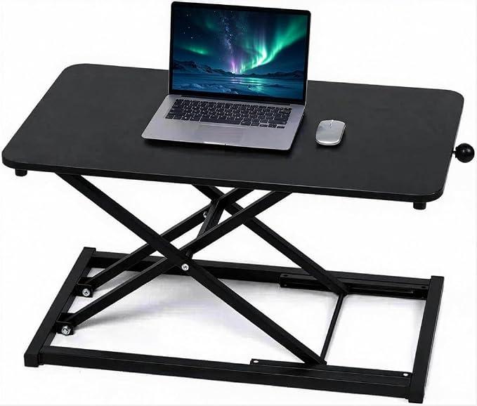 23.63 Inch Black Adjustable Height Standing Desk Converter Keyboard Riser
Computer Workstations for Home Office, Stand Up Desk Riser, Computer Keyboard Stand for Desktop