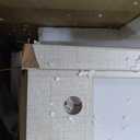 Homes: Inside + Out Naomi Modern Decorative Accent LED Console Table with W-Shaped Legs and Remote, Wood Entryway Furniture for Living Room, Hallway, Entrance, Small Spaces, Black