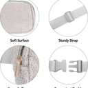 Fleece Belt Bag with Adjustable Strap for Women and Men Crossbody Fanny Bag Bum Bag, Waist Pack for Hiking Workout Sports Travel Light Grey