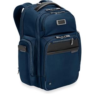 Briggs & Riley Medium Cargo Backpack for Women & Men - Laptop Backpack, For Work & Travel, Lightweight & Durable, Padded Straps, Fits up to 15" Laptop - @work Collection, Navy