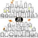 Arme Bud Vase Set of 45, Clear Bud Vases in Bulk, Mini Glass Vases for Flower, Small Flower Vases for Centerpieces, Vases for Decor, Home Wedding Table Dcor