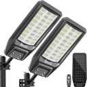 9500W Solar Street Light Outdoor Waterproof, 250000LM Large Commercial Light Solar Powered Dusk to Dawn LED Security Flood Lights with Remote/Motion Sensor, IP67 for Parking Lot/Garden/Yard