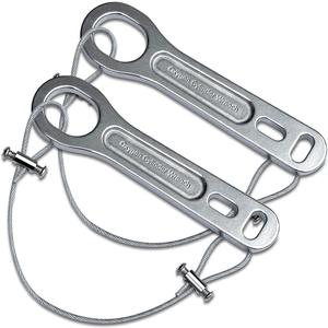 iGuerburn 2 Pack Small Heavy Duty Metal Oxygen Cylinder Tank Wrench O2 Key with Lanyard Cable Chain for CGA 870 Standard Post Valves for Sizes M2 A(M4) B(M6) ML6 C(M9) D(M15) JD(M22) and E(M24)