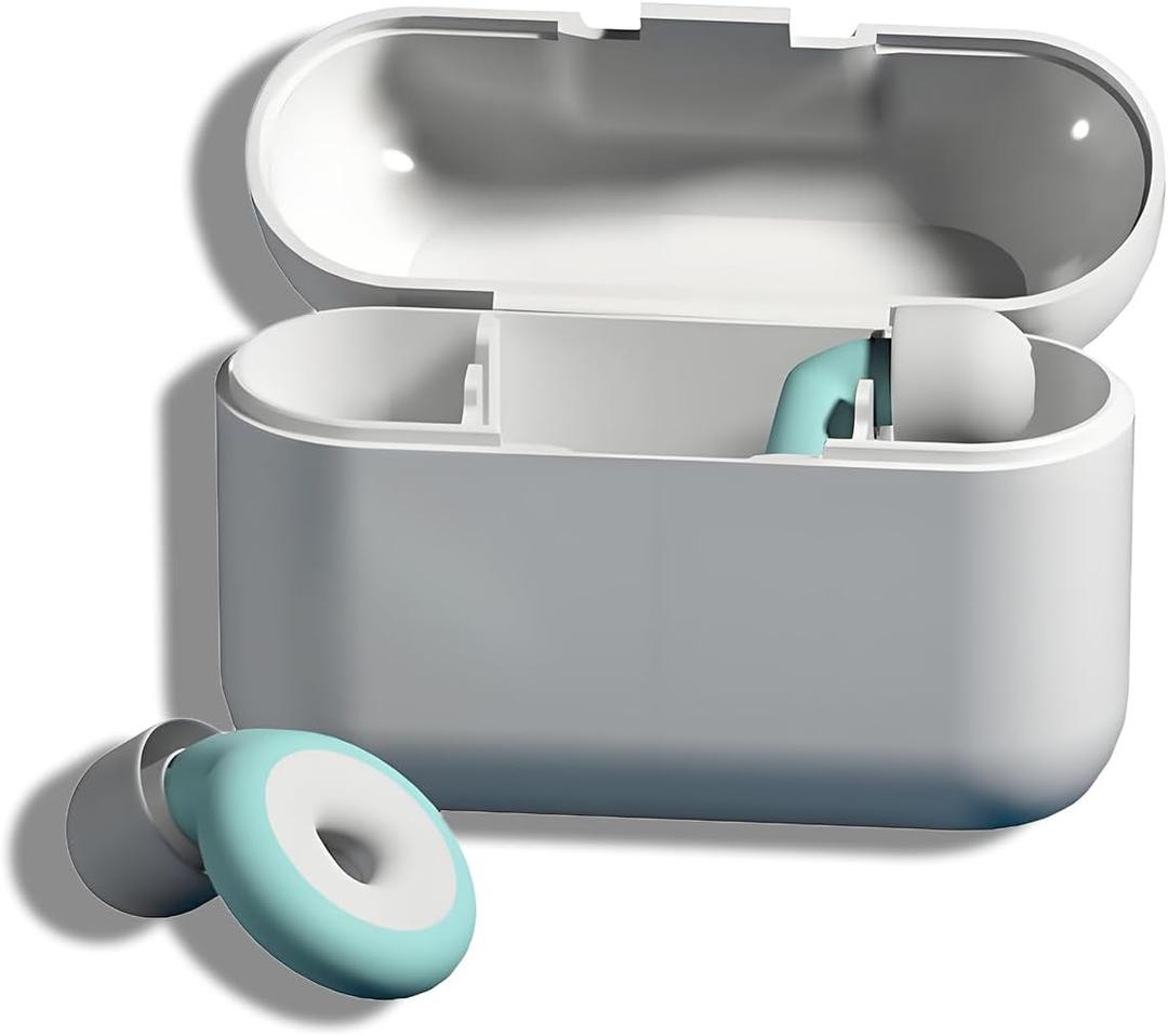 Reusable Silicone Ear Plugs for Sleep & Noise Reduction – Super Soft, Hypoallergenic Ring Earplugs – 20dB Noise Cancelling – Includes 3 Sizes (S/ M/ L) & Storage Box