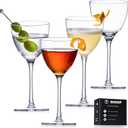 Nick and Nora Cocktail Glasses, Small Coupe Martini Glasses Set of 4