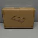 CULIVORA Ceramic Rectangle Serving Platter with Brown Rim: 15.6/14.1/12.6 Inch Large Serving Dishes for Entertaining Party, Turkey, Cheese, Sushi, Snack and Dessert, Microwave Dishwasher Safe