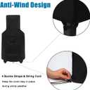 WOMACO Chiminea Cover Waterproof Patio Chiminea Fire Pit Cover Heavy Duty Weather Resistant Outdoor Chimney Protective Cover (29.5" D x 49.2" H, Black)