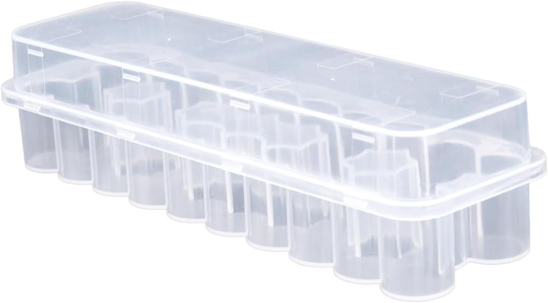 24-Slot Peptide Vials Refrigerator Storage Holder, 3ml Peptide Vial Fridge Organizer Protector Case Insulin Vial Storage Box for Fridge, Sugar-Conscious People Organizer Solution (Clear)