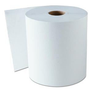 GEN Hardwound Roll Towels - White, 8-Inch x 800 ft, 6 Rolls/Carton