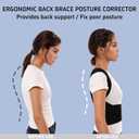 Back Brace Posture Corrector for Women and Men Lower Pain Relief Straightener Support Scoliosis Upper Pro Align Full Spine Belt Hunchback Highest Rated Work Dowagers Hump Lumbar Black Large (Black, L)