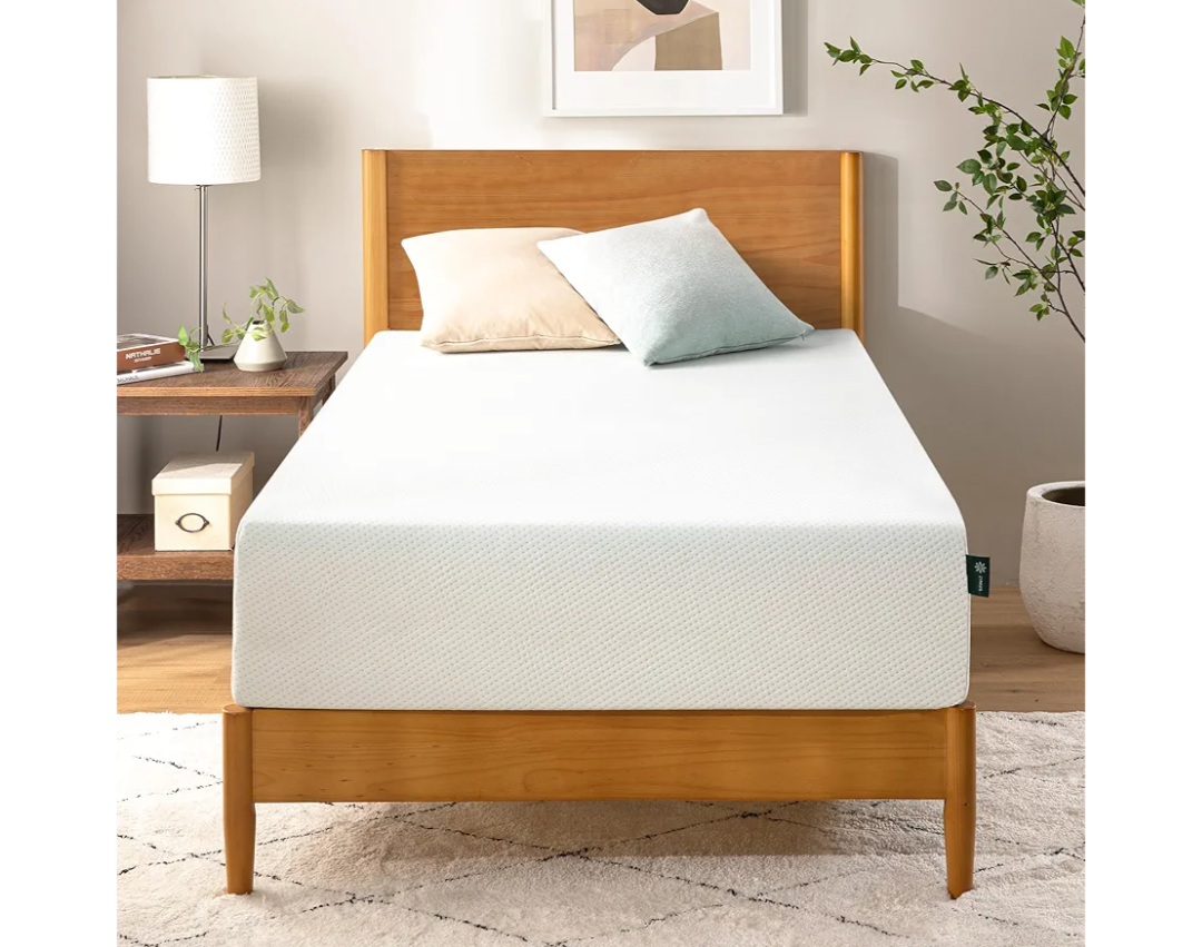 ZINUS 12 Inch Green Tea Memory Foam Mattress [New Version], Twin, Fiberglass free, Medium Firm Feel, Zoned Pressure Relief, Certified Safe Foams & Fabric, Mattress in A Box